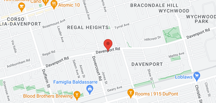 map of 1171 DAVENPORT RD S